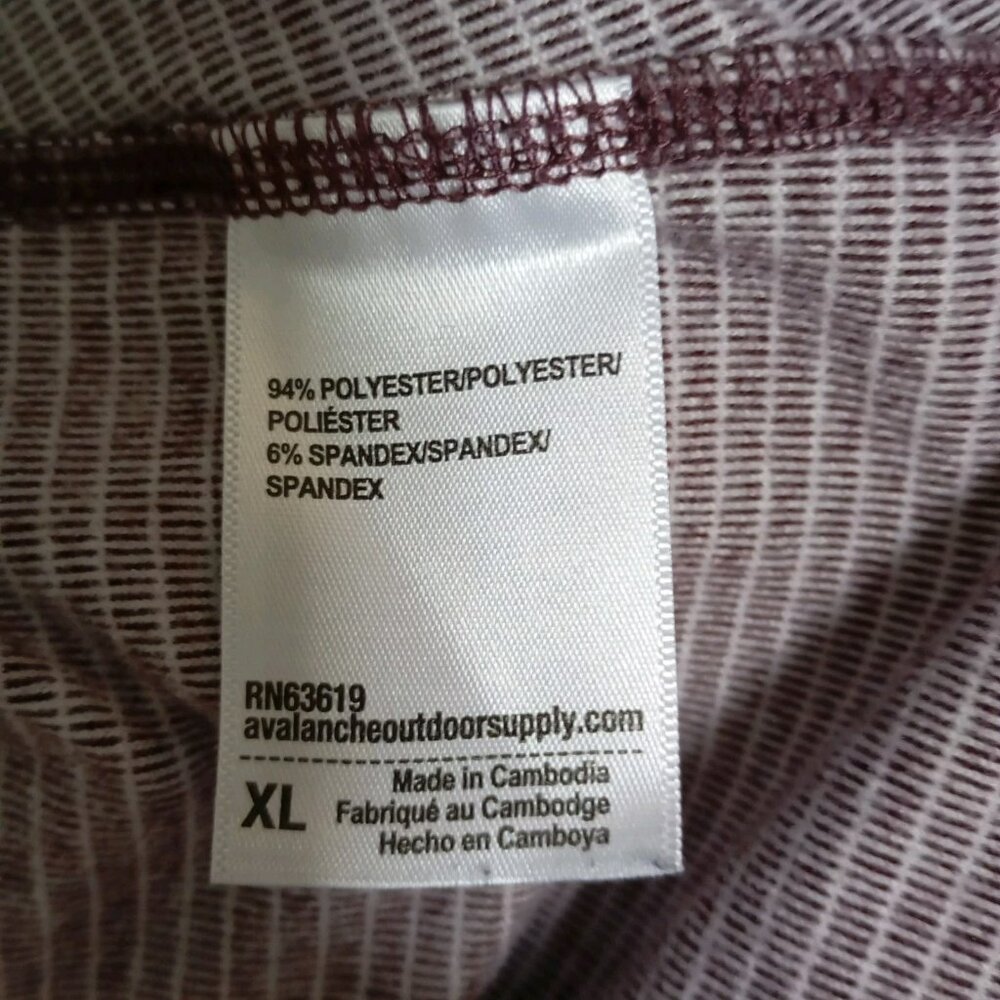 Avalanche Active Athletic Sweate Woman Sz XL Stretch Quarter Zip Pullover maroon - Picture 9 of 13